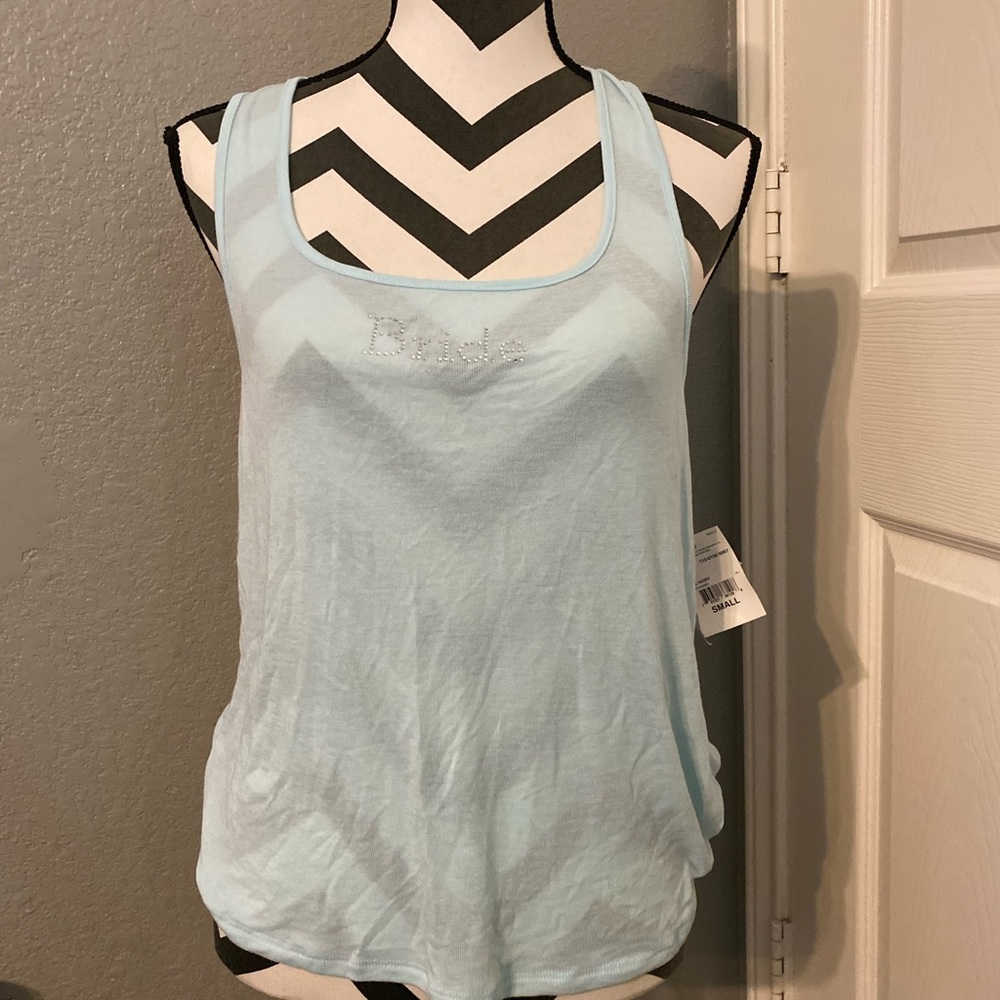 Intimo donatella bridal tank top "bride" size small nwt